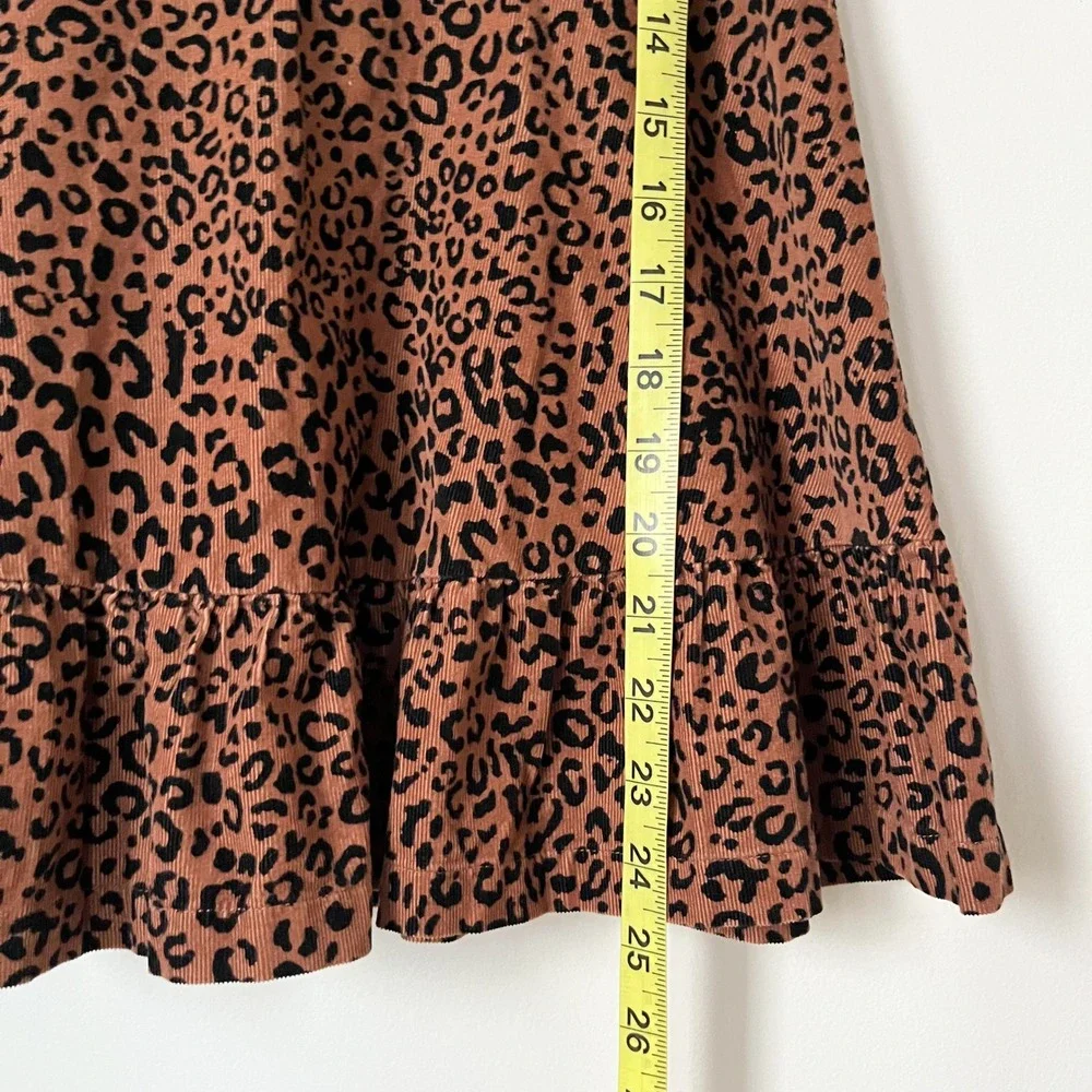 Gap Kids Leopard Print Corduroy Dress Girls Small